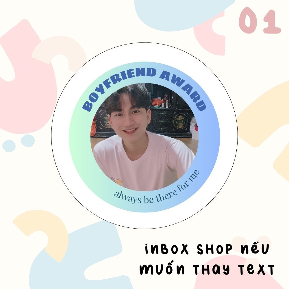 [TẶNG HỘP GÓI]_ HUY CHƯƠNG TÌNH YÊU in ảnh theo yêu cầu, tặng bạn trai/bạn gái/người yêu ngày kỷ niệm, sinh nhật