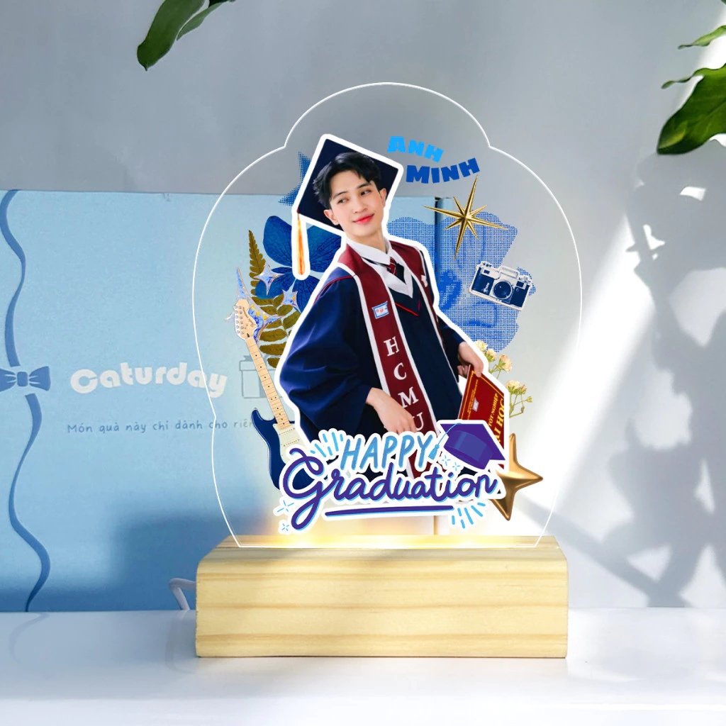 Khung Ảnh Mica Đế Đèn LED - Tốt nghiệp mẫu xanh_thumbnail_3
