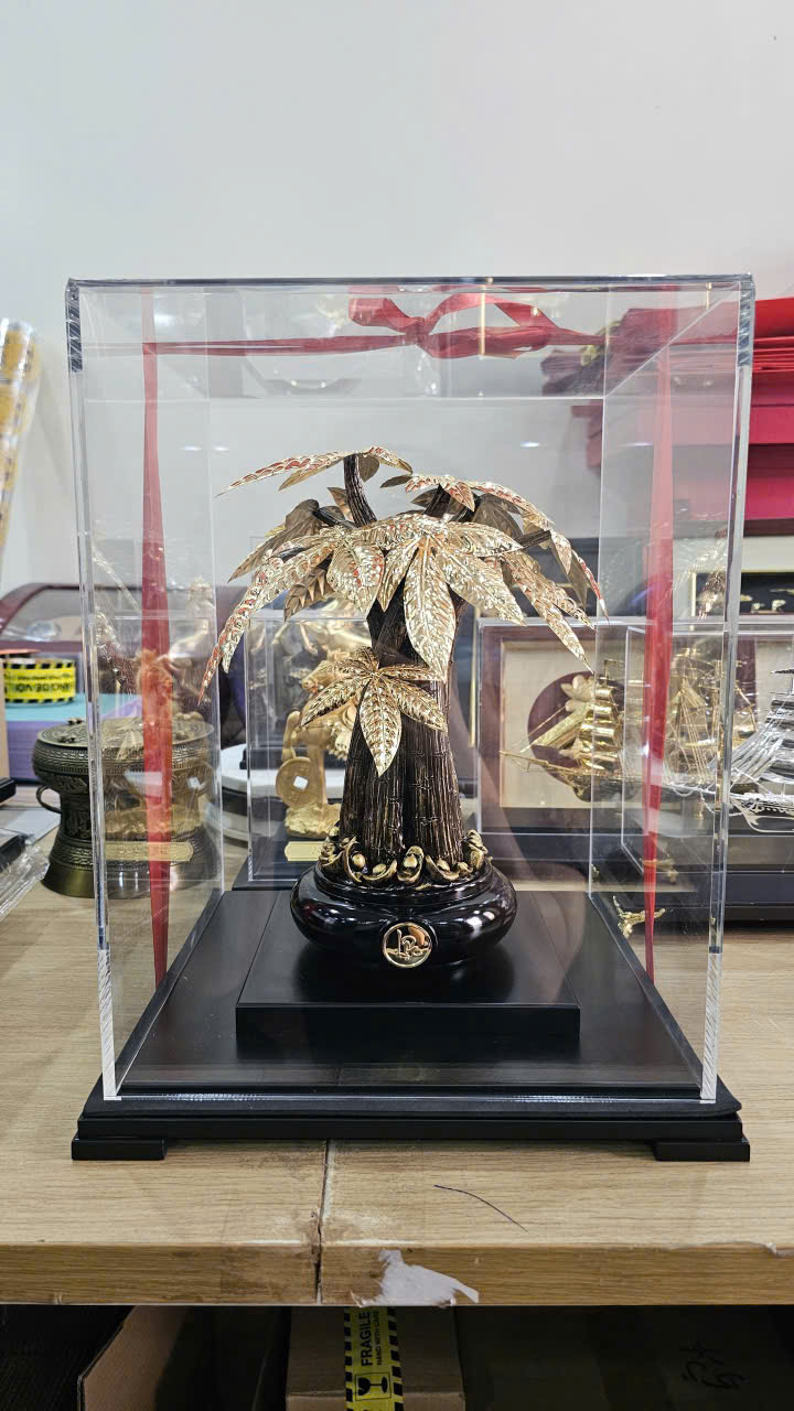 Cây kim ngân mạ vàng 24k ( KT 30X30X38cm ) DxRxC