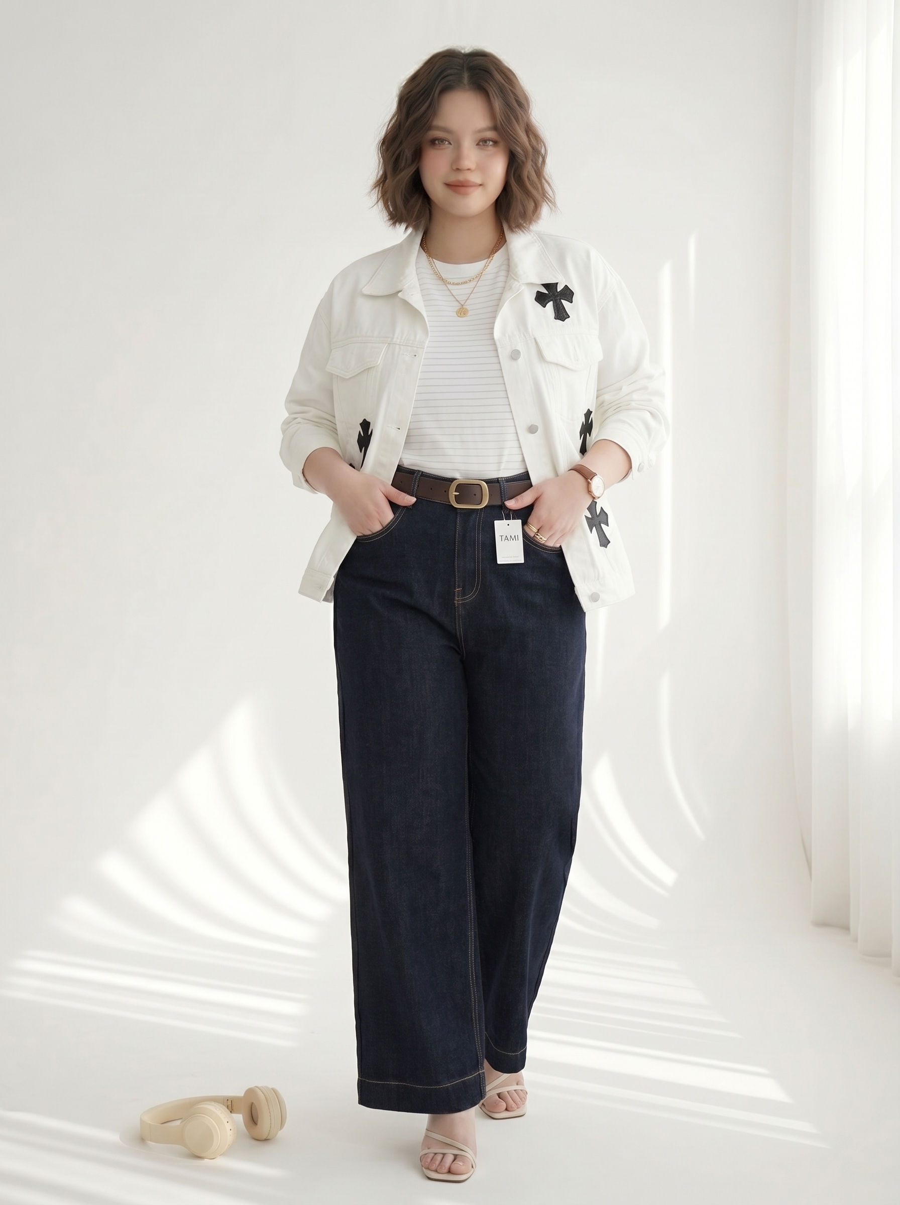 BIGSIZE NỮ - Áo khoác jean thêu FREESIZE 70-90kg T-AJ032_thumbnail_1