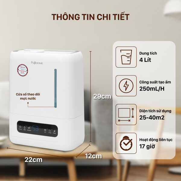 Máy Phun Sương Tạo Ẩm Xông Tinh Dầu Fujihome HM04EUV_thumbnail_2