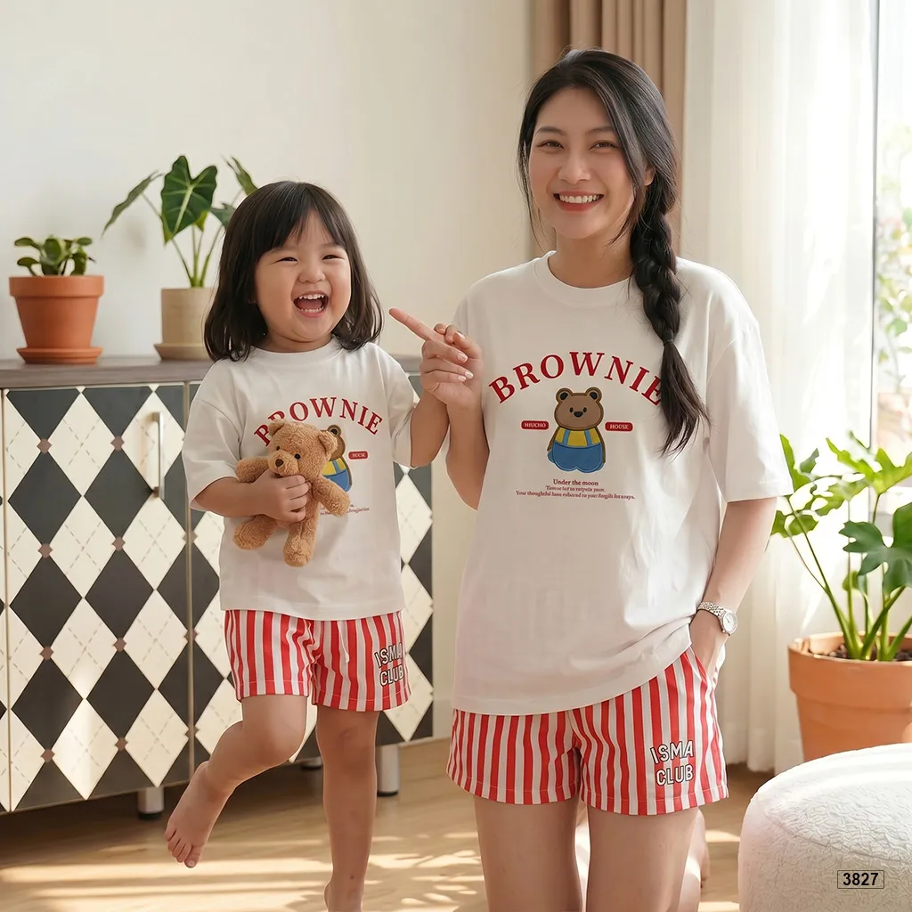 Áo gia đình mẹ và bé hình gấu Browniee siêu đáng yêu Kado 3827_thumbnail_5