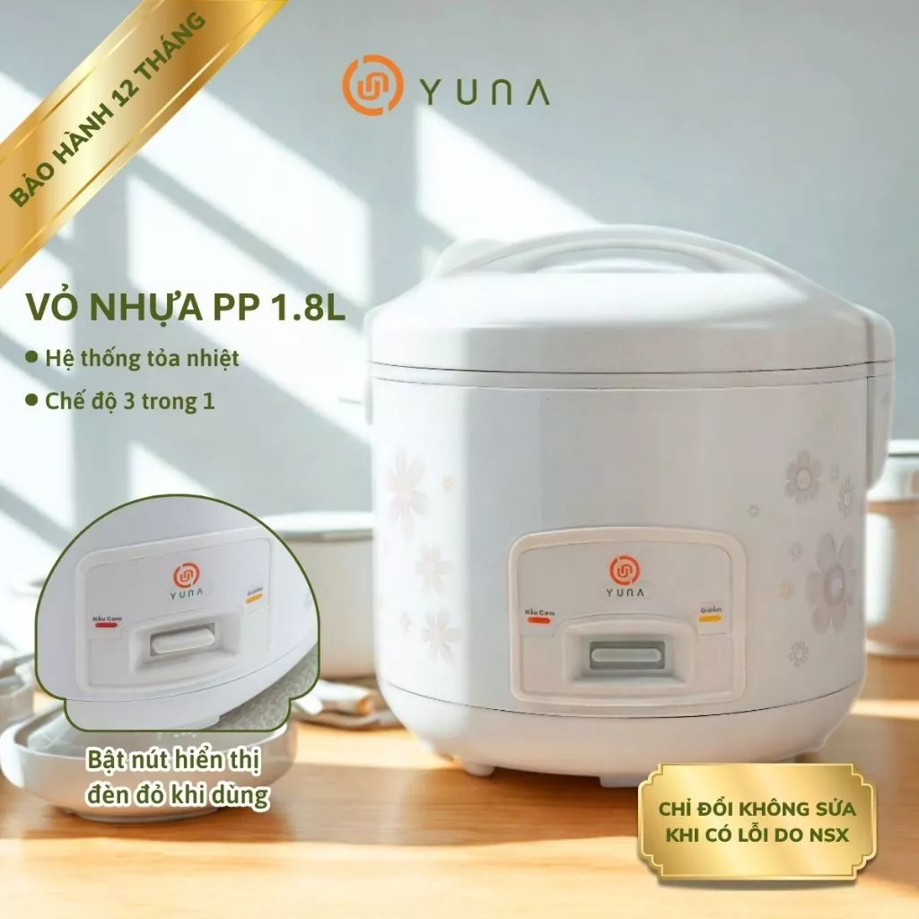  Nồi cơm điện YUNA CHÍNH HÃNG - Bảo hành 6 tháng