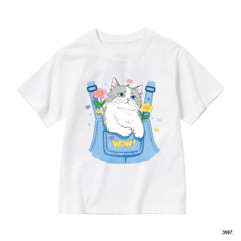 Áo thun bé gái chất mềm mại thoáng mát Mèo con đáng yêu Kado 3697_thumbnail_0