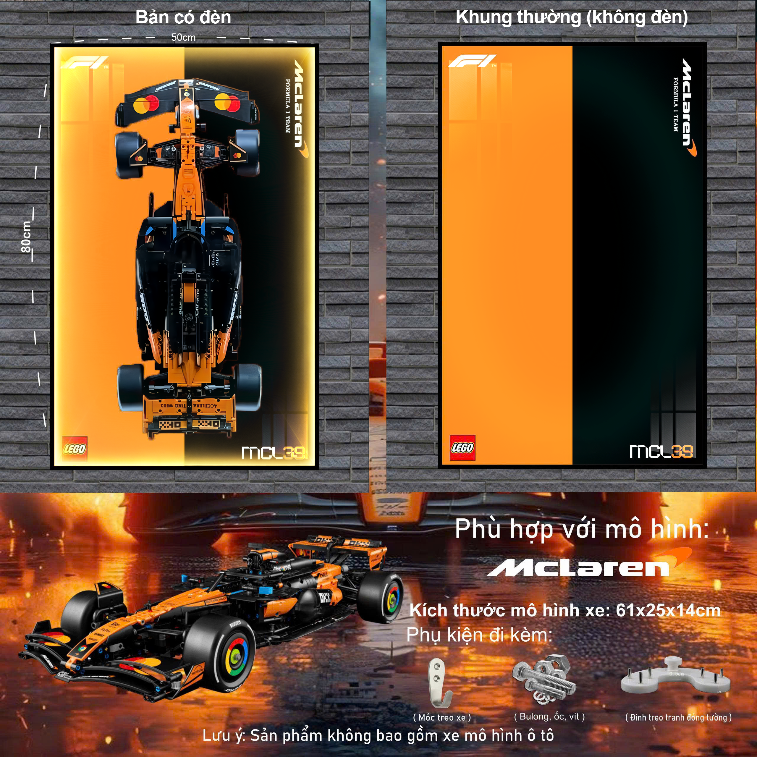 Khung Trưng Bày LEGO Mclaren F1