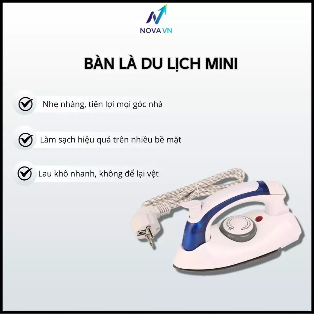 Bàn là cầm tay mini – Hơi nước mạnh, tiết kiệm điện, gọn nhẹ tiện dụng