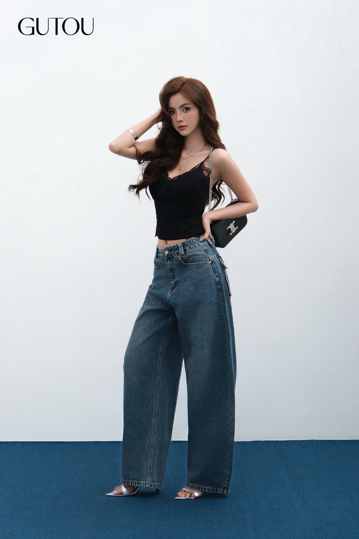 [ GUTOU ] Quần Jean Baggy Túi Hộp Elya_thumbnail_2