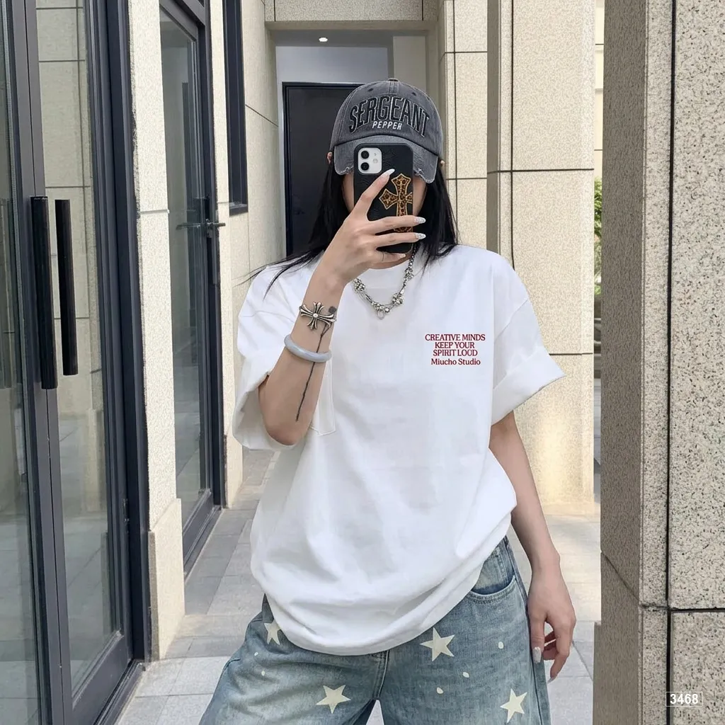 Áo thun boxy unisex basic dễ phối Miucho 3468_thumbnail_2