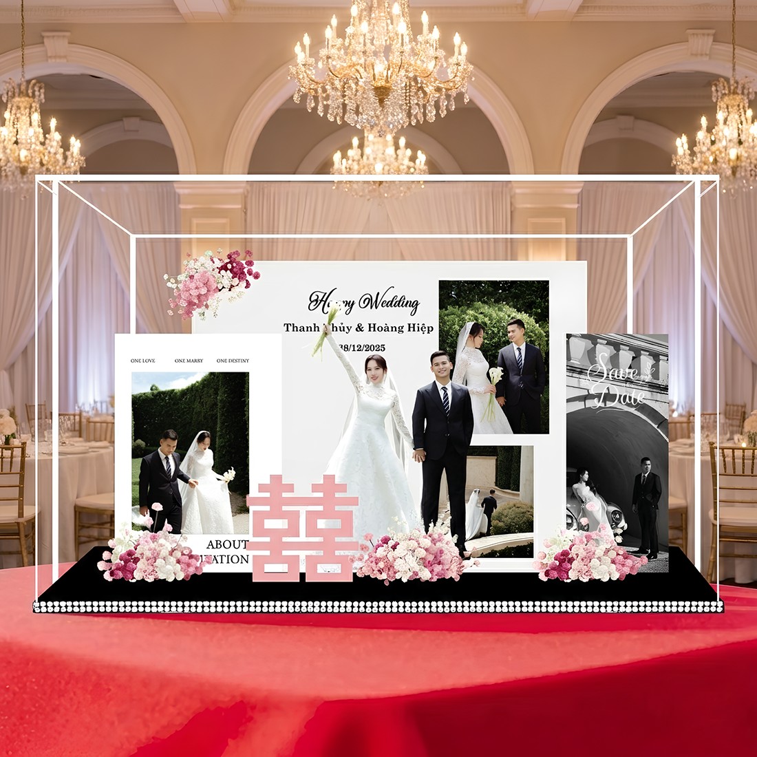 Standee Đám Cưới – Mô Hình Mica 3D Trang Trí, In Ảnh Theo Yêu Cầu, Quà Cưới Decor (Tặng Hộp+ Túi) - Size tính theo chiều ngang_thumbnail_23