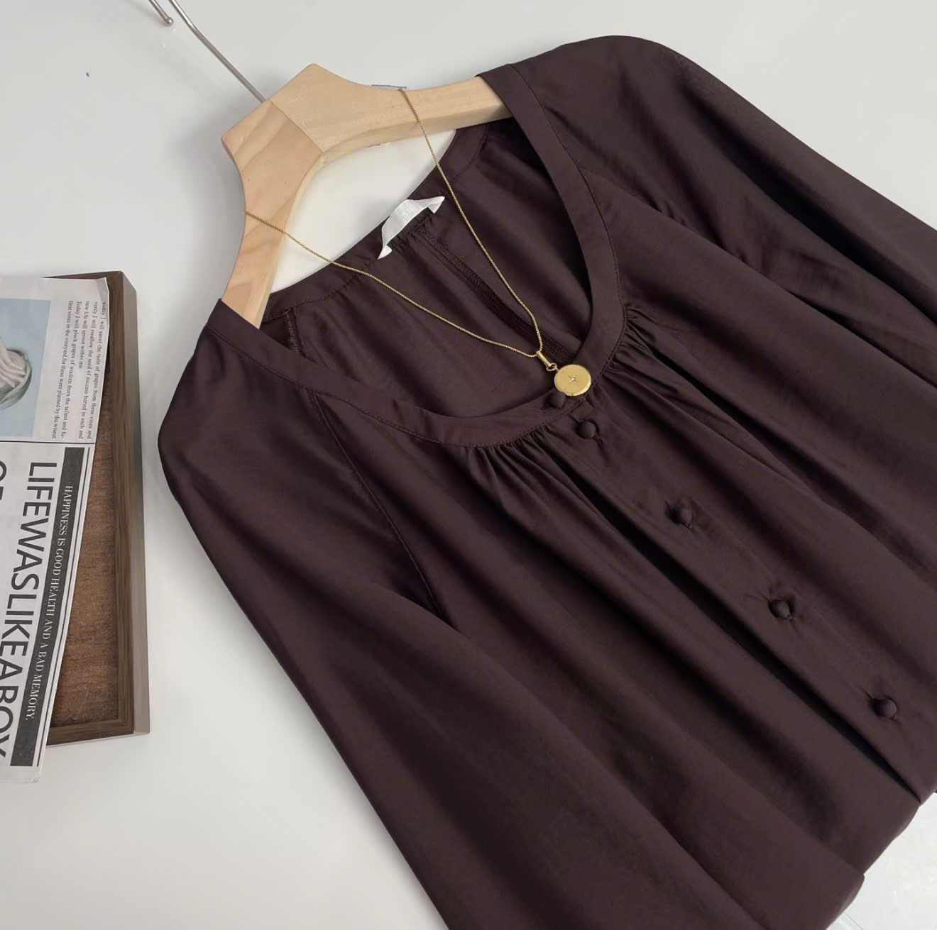 E687 ĐẦM SUÔNG NÂU CỔ U H&M_thumbnail_6