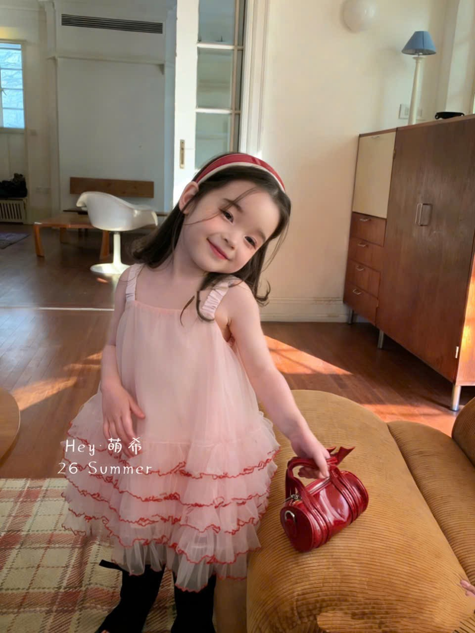 D248 - Váy voan hồng viền bèo hãng HMX - 6997