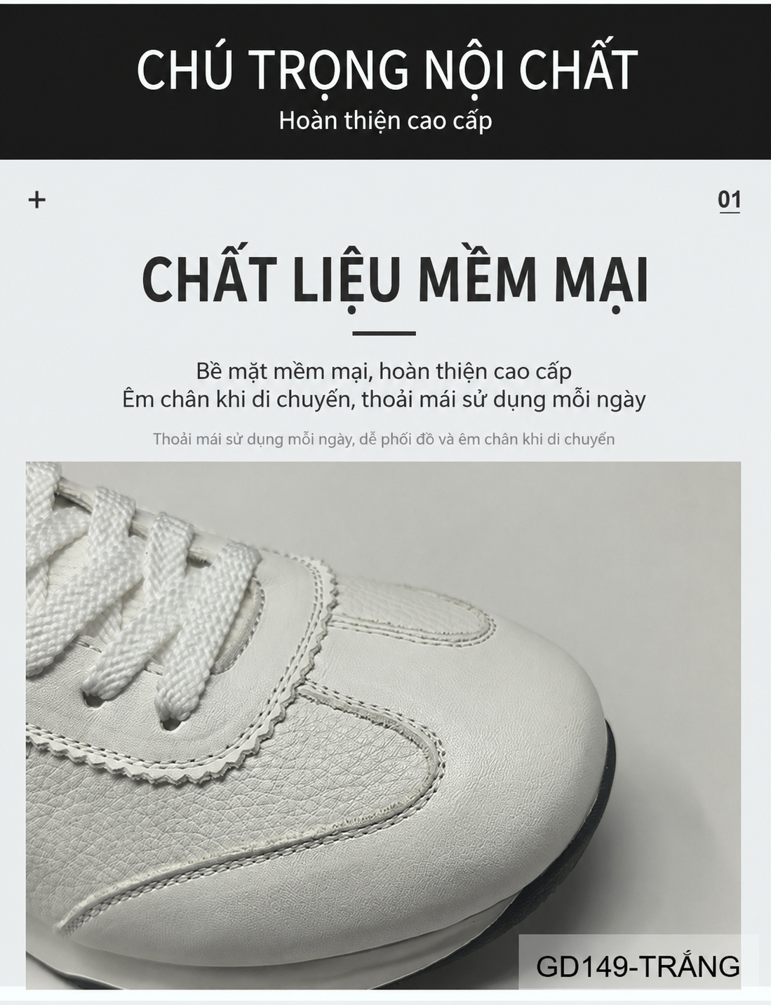 GD149 - Giày thể thao nam phong cách retro, thoáng khí, đế dày êm ái, phối màu trắng đen_thumbnail_5
