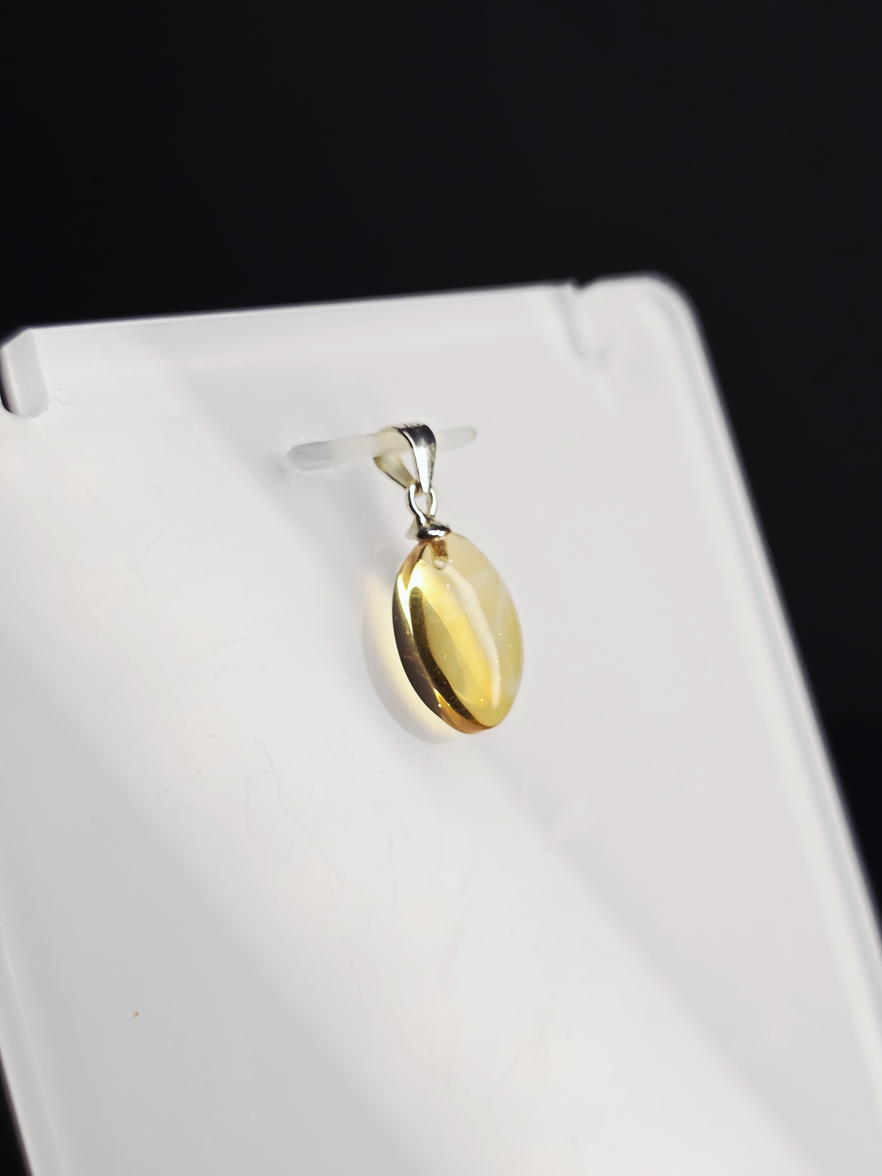 Mặt Vòng Cổ Thạch Anh Vàng Citrine Tự Nhiên Dáng Giọt Nước Khấu Bạc S925 (KHÔNG KÈM DÂY)_thumbnail_3