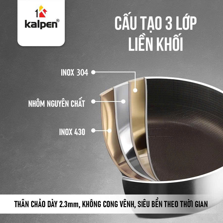 Chảo inox Kalpen TD16, không vung kính_thumbnail_10