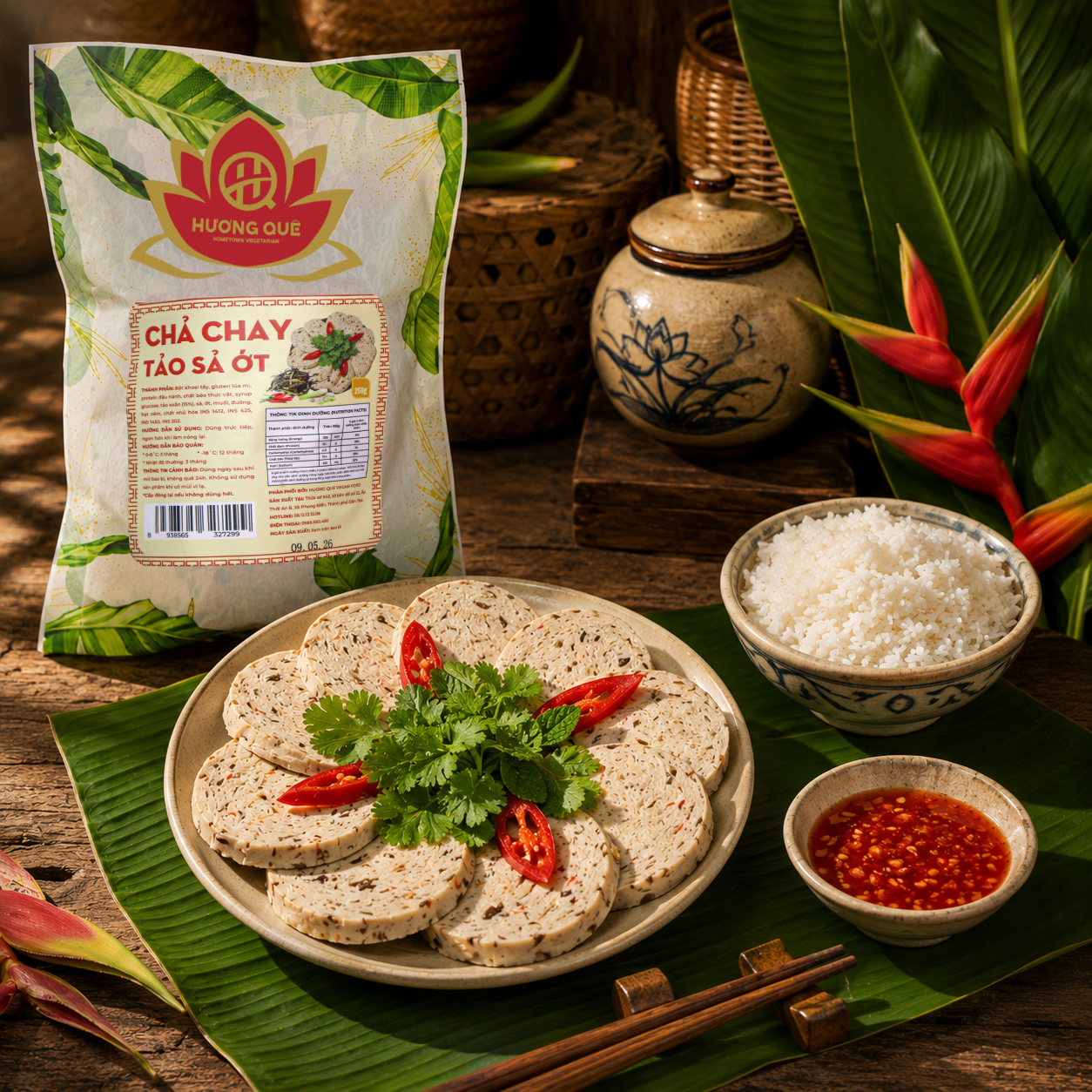 [Hàng mát] Chả Chay Tảo Sả Ớt 250g HM250GCCTSO