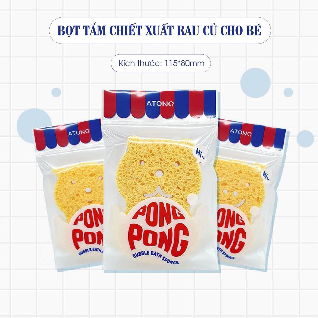 Bông tắm nguyên chất rau củ Atono2