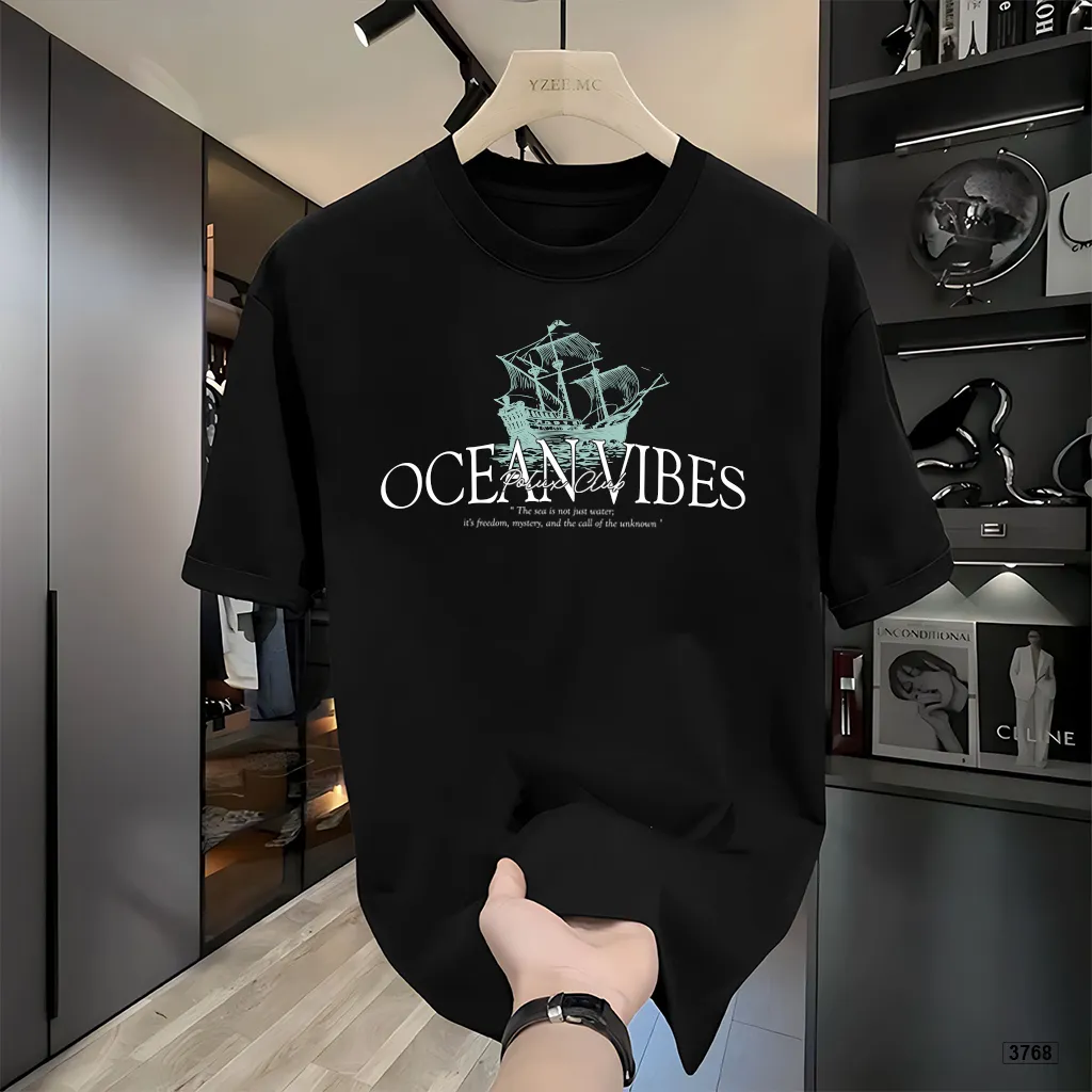 Áo thun nam form rộng Streetwear Ocean Vibes Polux 3768