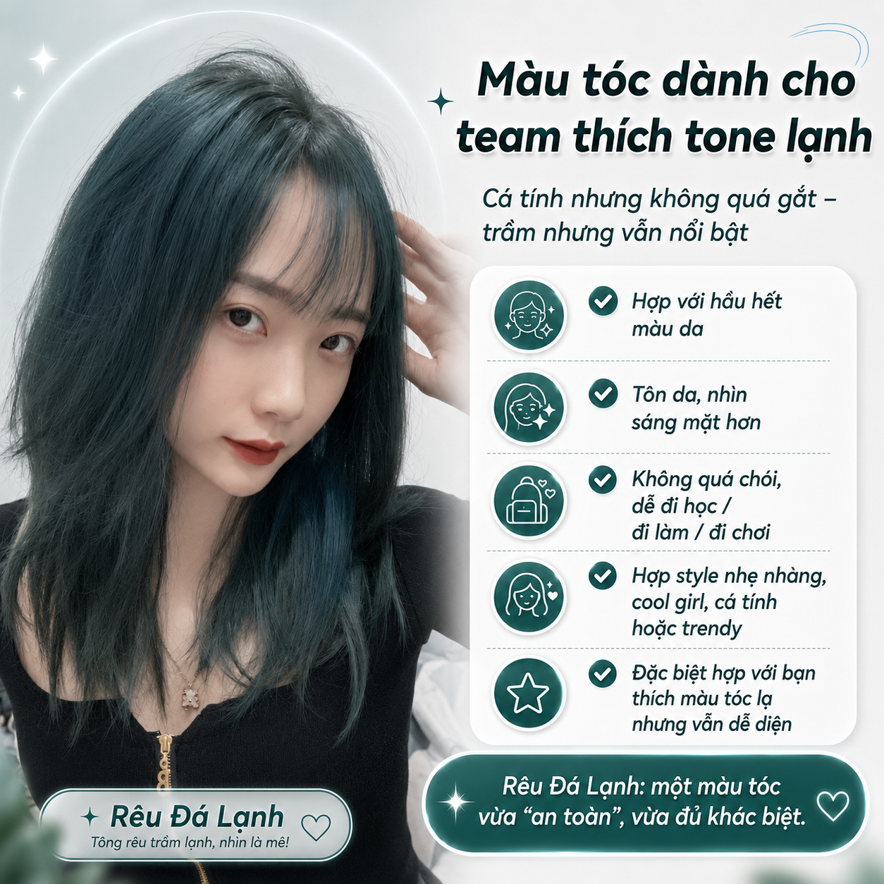 Thuốc Nhuộm Tóc RÊU ĐÁ LẠNH Tự Nhuộm Tại Nhà Không Tẩy, Hợp Đi Học Đi Chơi Siêu Tôn Da_thumbnail_5