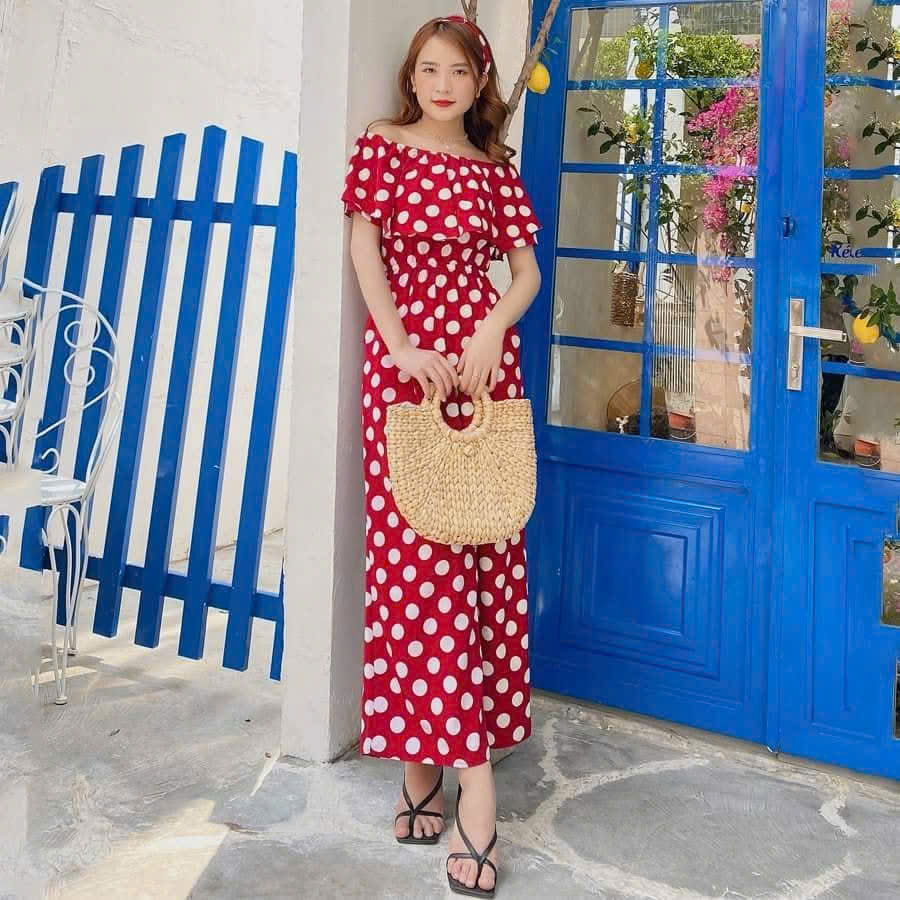 Polka Dot Off-Shoulder Jumpsuit_thumbnail_2