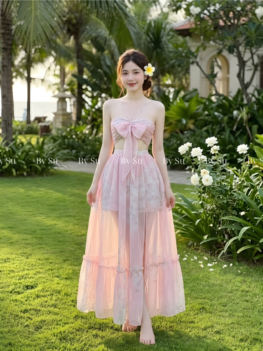 M40 - Set Áo & Chân Váy Voan Tơ Cao Cấp