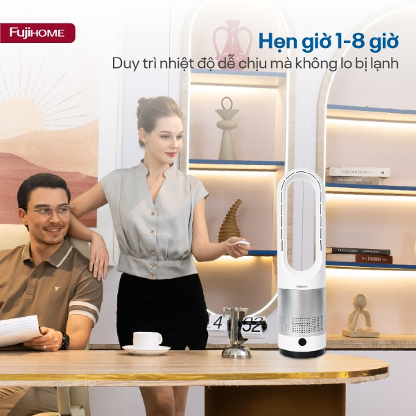 Quạt không cánh mini, lọc không khí khử khuẩn Anion + UV kết nối WIFI Fujihome BF18_thumbnail_9