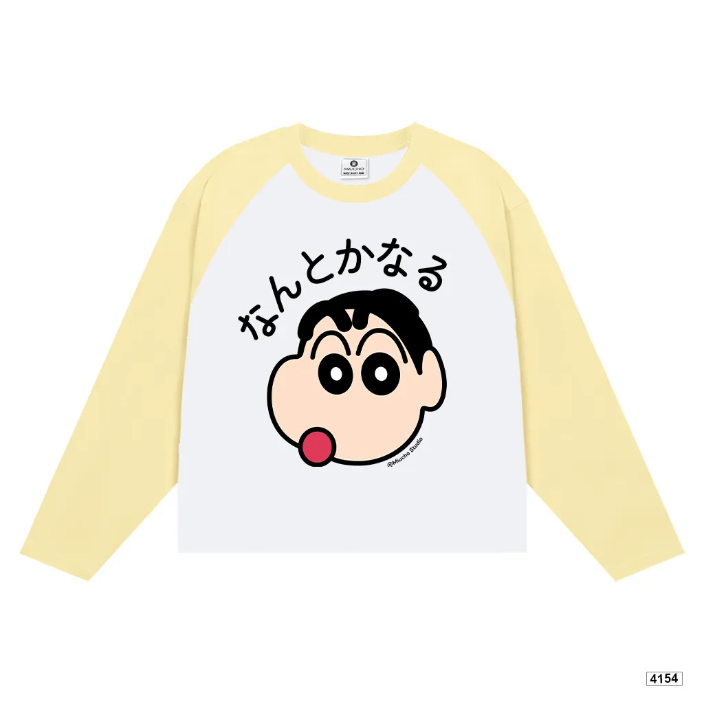 Áo thun tay dài phối raglan Shiin chan đáng yêu Miucho 4154_thumbnail_10