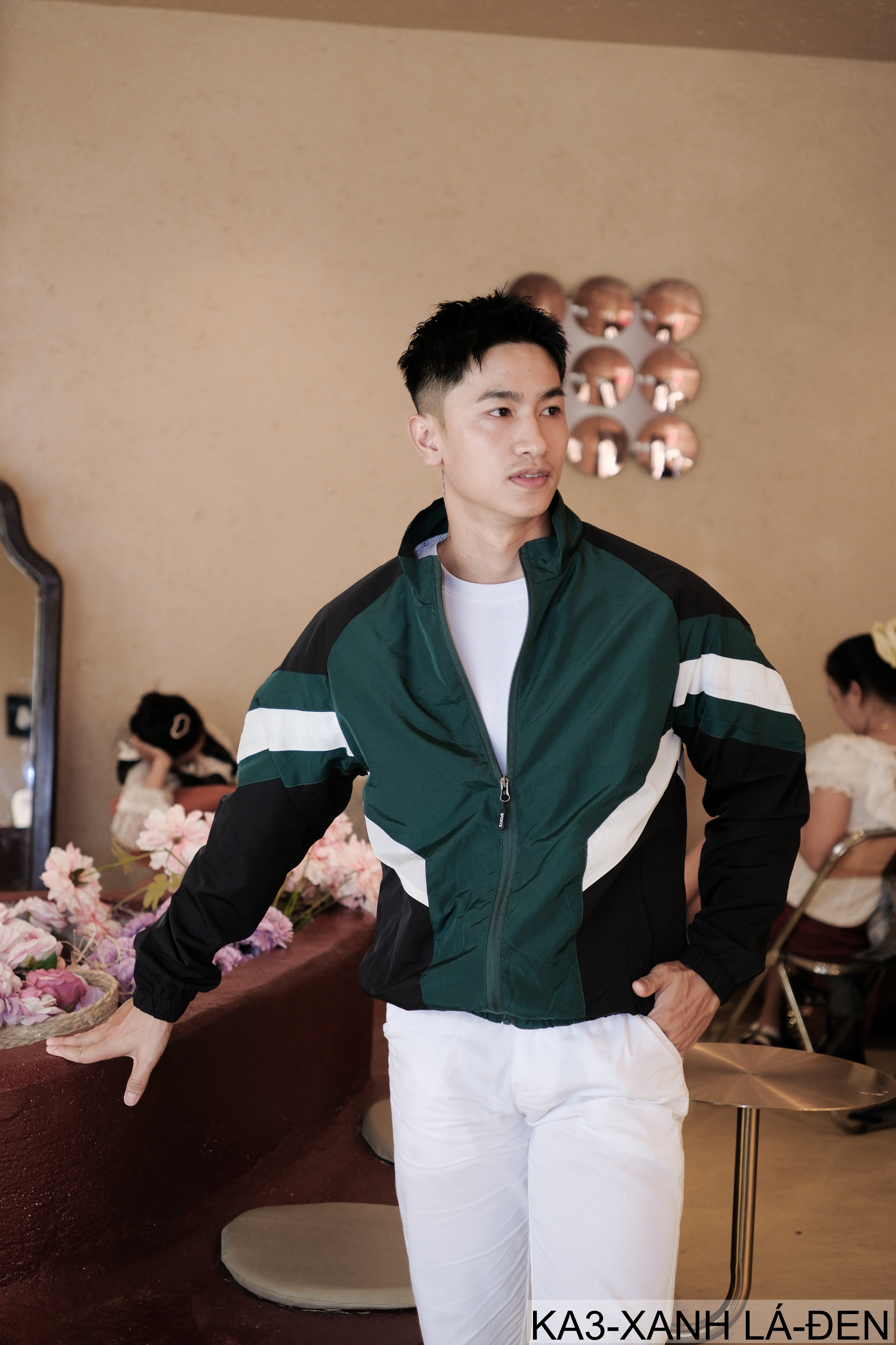 KA3 - Áo khoác nam dáng rộng phối màu cổ đứng phong cách thể thao thoáng khí mùa xuân thu_thumbnail_6