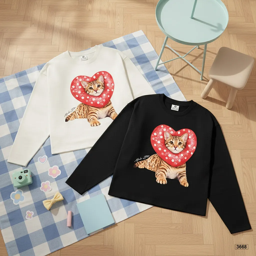 Áo thun boxy nữ form rộng mèo con đáng yêu Miucho 3668_thumbnail_6