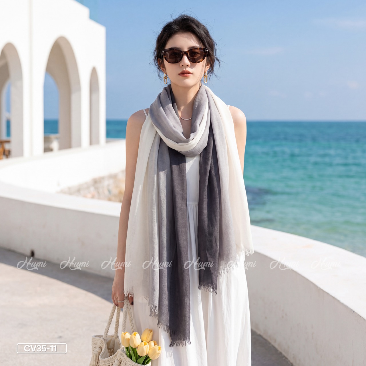 KHĂN COTTON PHA MÀU CHO NỮ (CV35-11)_thumbnail_8
