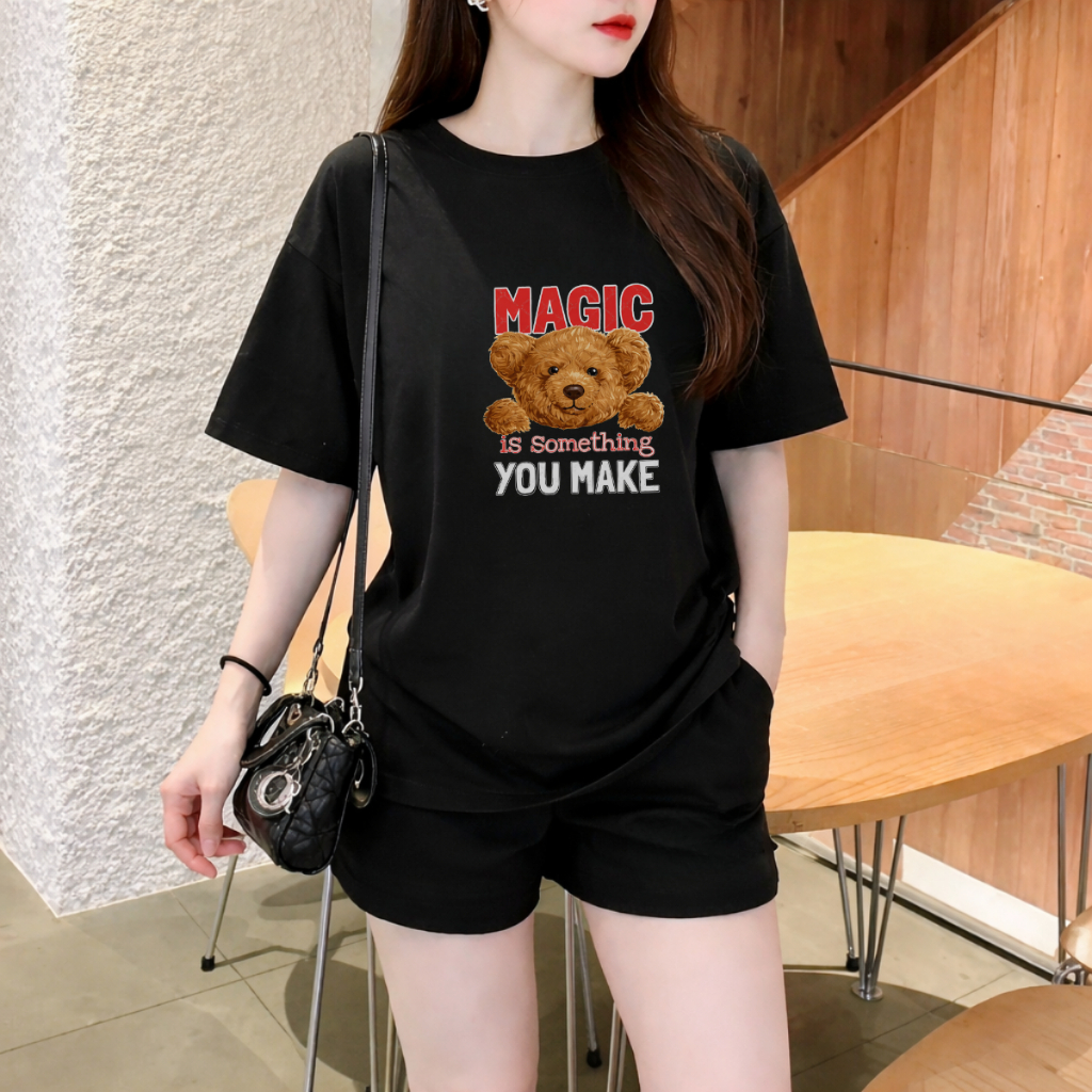 Set bộ thun nữ màu đen nhiều hình dễ mặc - Loza G0460_thumbnail_2