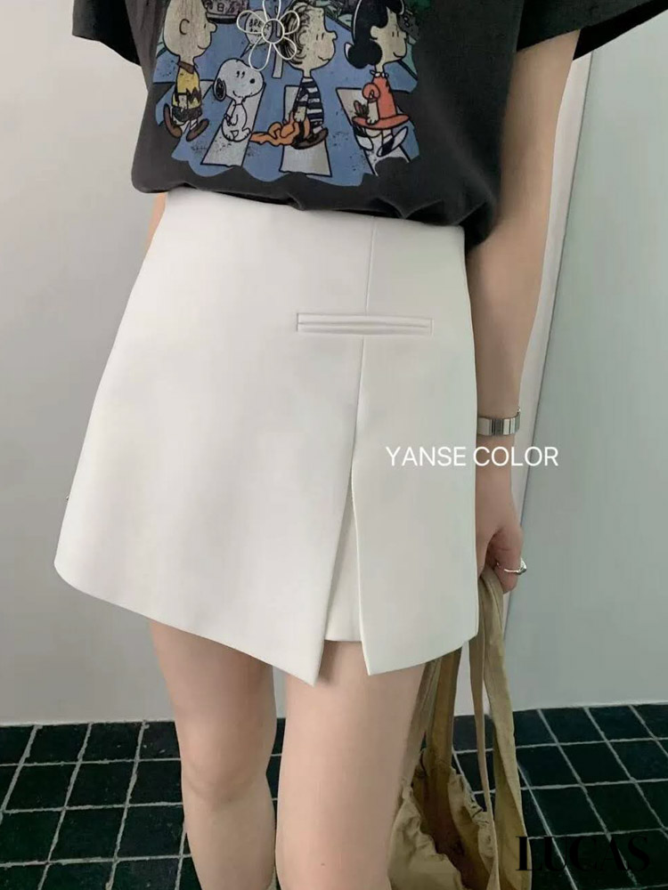 Chân váy A dáng ngắn sẻ 1 bên đùi + bổ túi YANSE_thumbnail_4
