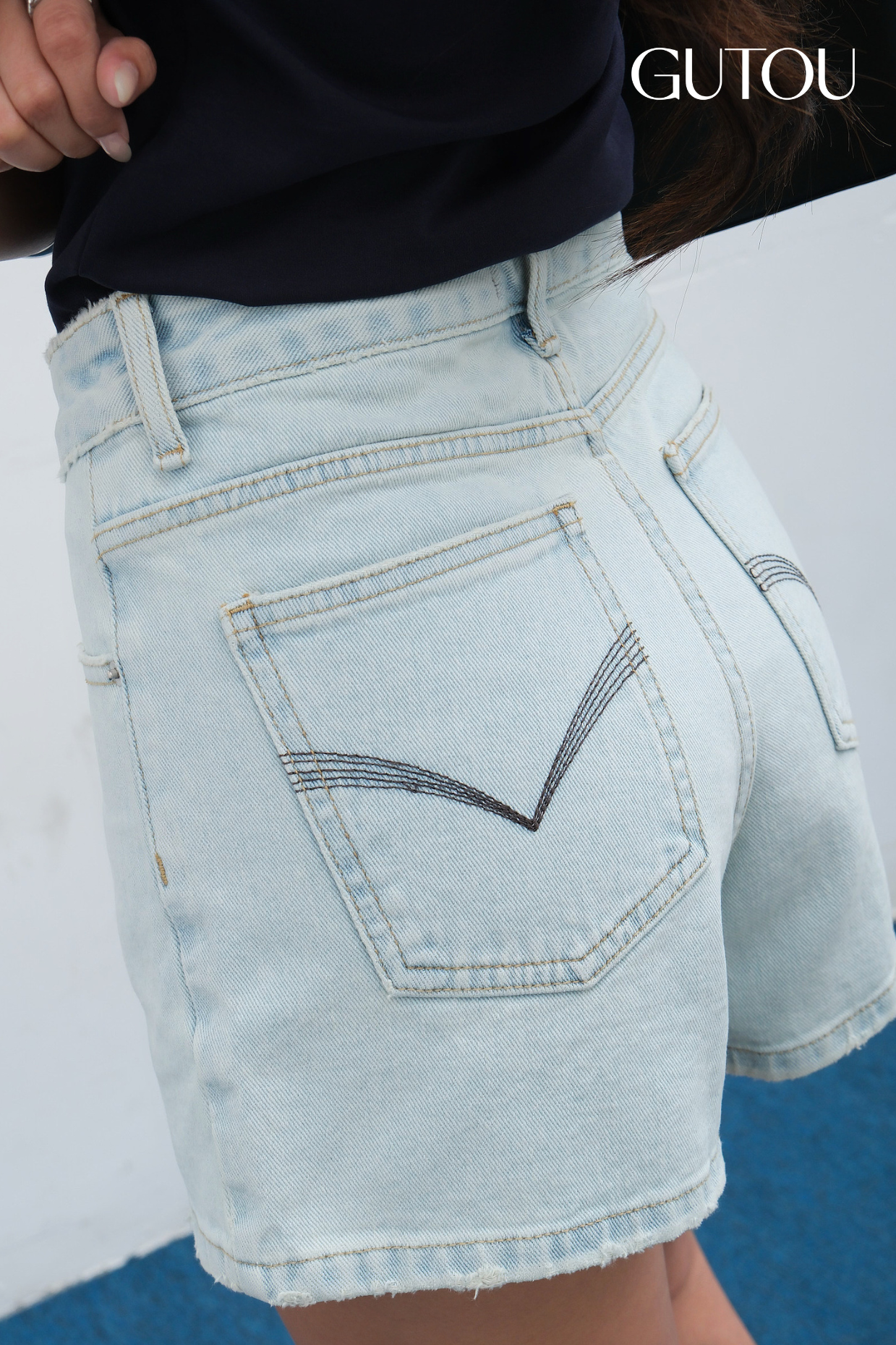 [ GUTOU ] Quần Short Jean Aeris Casual_thumbnail_4