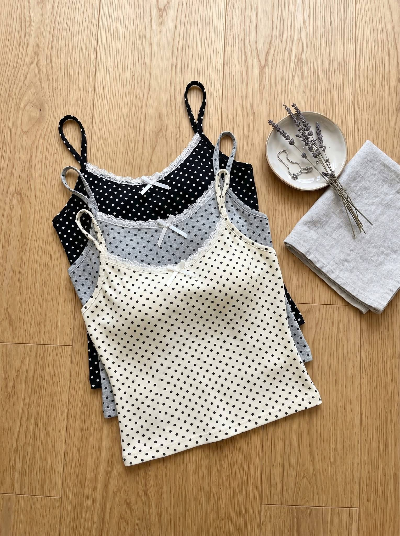 Áo Thun Nữ Croptop 2 dây bi viền ren NTR (C) (1451) - Freesize_thumbnail_2