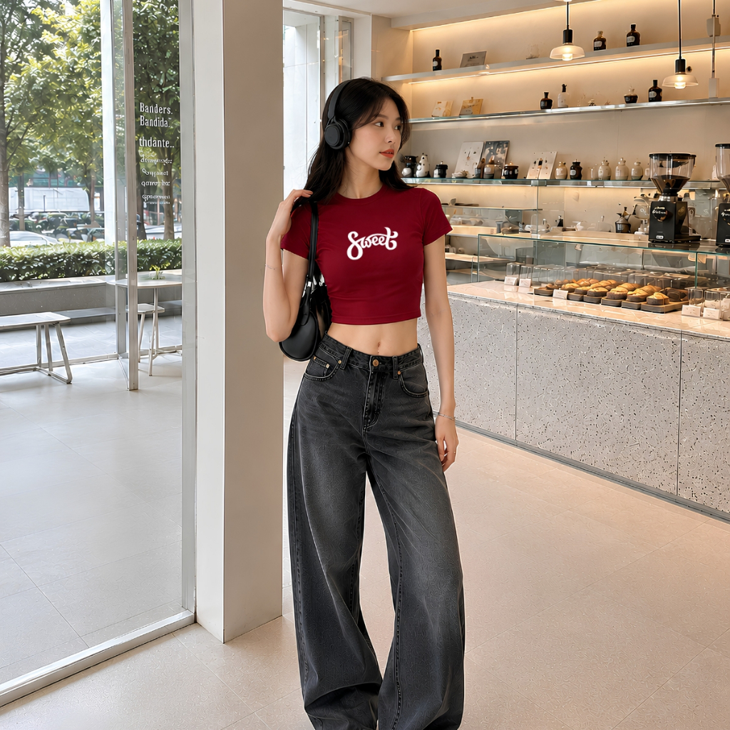 [Form Ôm] Áo croptop hình chữ SWEET - Loza CR8611_thumbnail_4