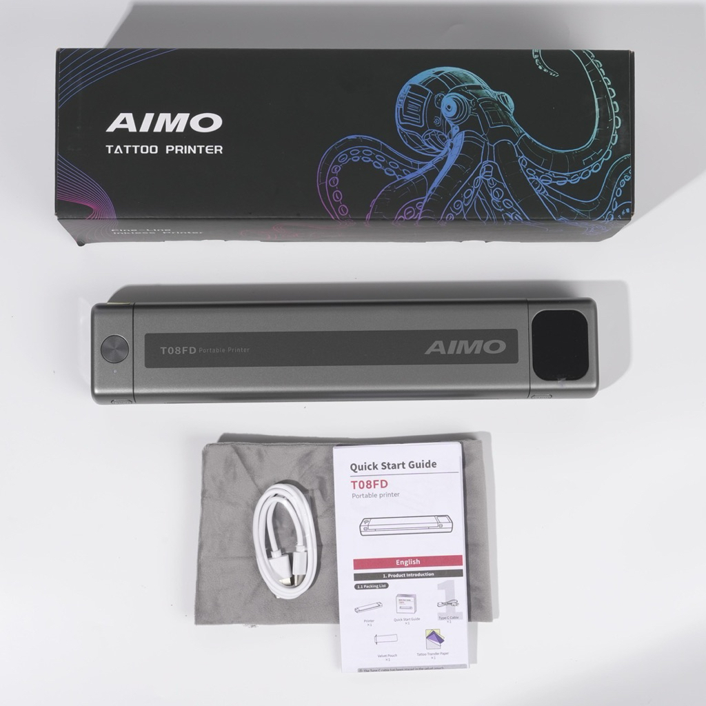 Máy in Aimo Tattoo Pinter - T08FD - Đập Hộp 🗃️_thumbnail_3