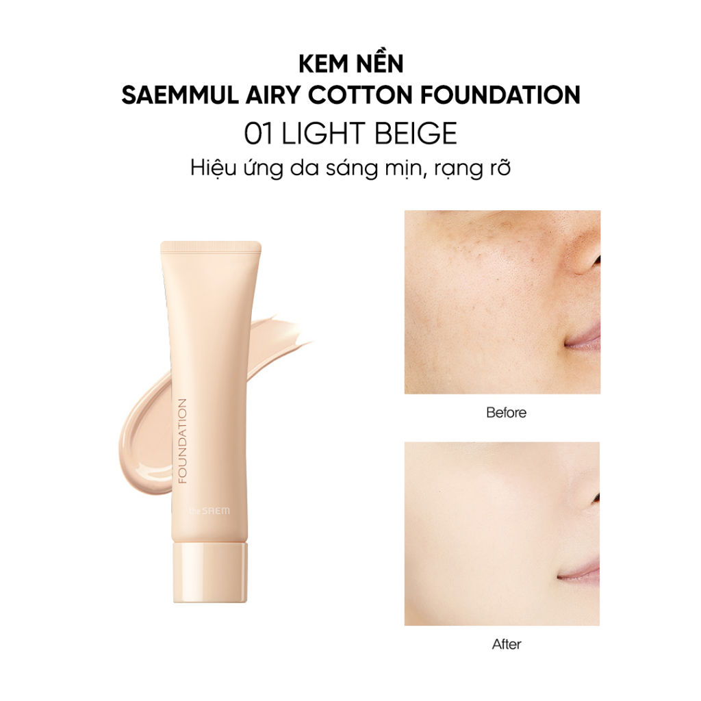 [THE SAEM] Kem nền The Saem Saemmul Airy Cotton Foundation 30ml_thumbnail_0