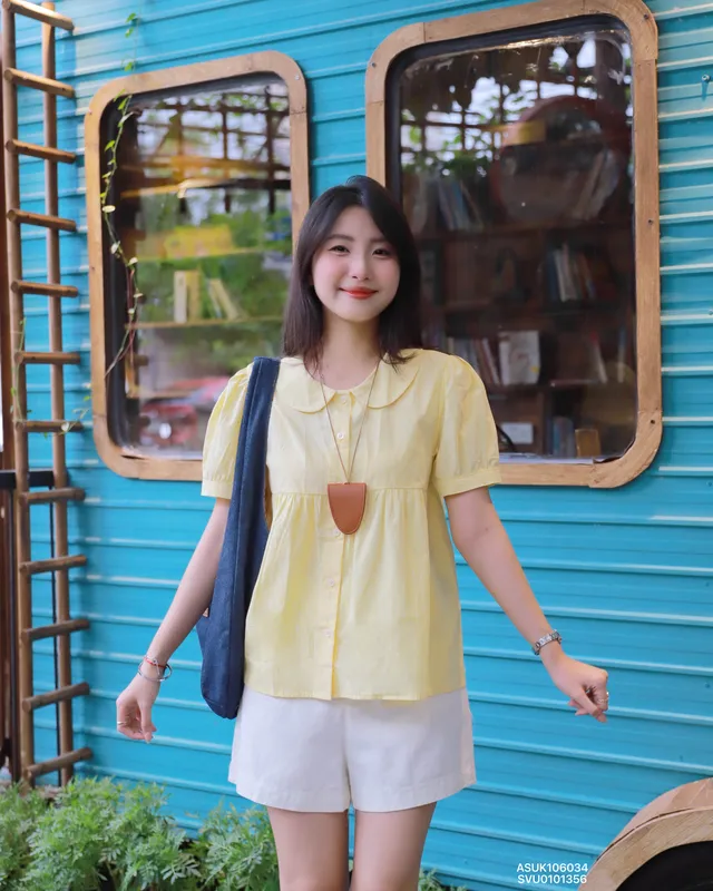 Áo Sơ Mi Nữ Kiểu babydoll cổ sen tay bồng HN.213 (C) (1451)_thumbnail_0