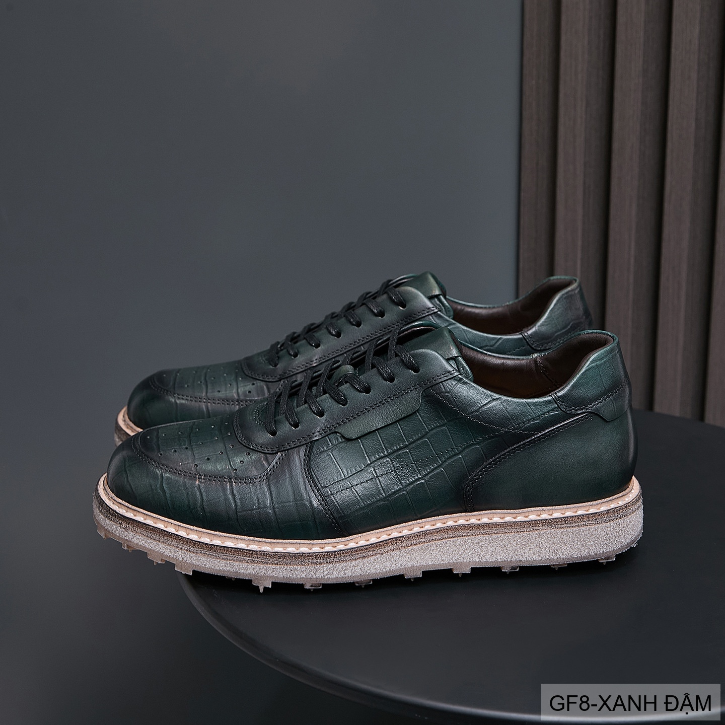 GF8 - Giày thể thao nam cổ thấp da bò họa tiết cá sấu đế Goodyear phong cách casual_thumbnail_21