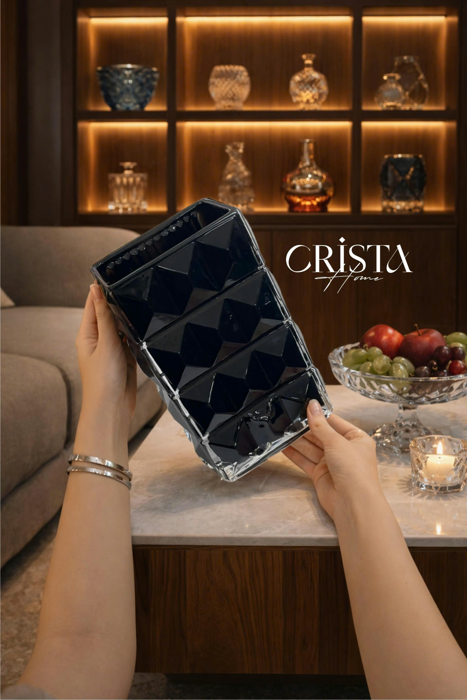 Bình cắm hoa thủy tinh vân kim cương 4 tầng CRISTA HOME 60241_thumbnail_24