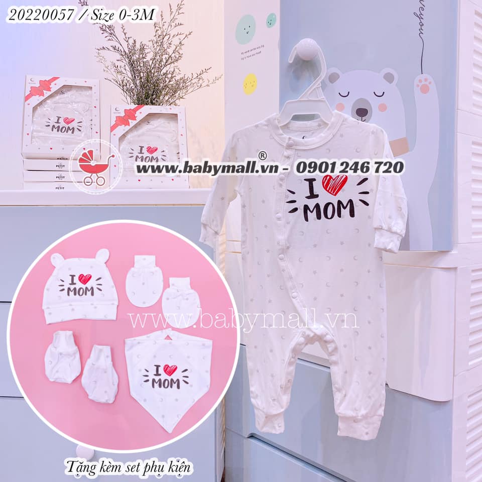 Set quà body 5 chi tiết sơ sinh MOON