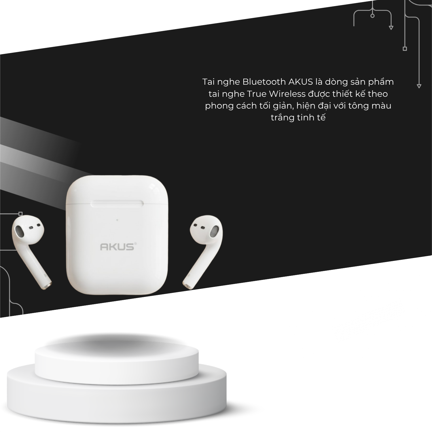 T-ECO SHOP | Tai Nghe Bluetooth Không Dây AKUS A2 Nhét Tai Kết Nối Ổn Định Kèm Hộp Sạc_thumbnail_3
