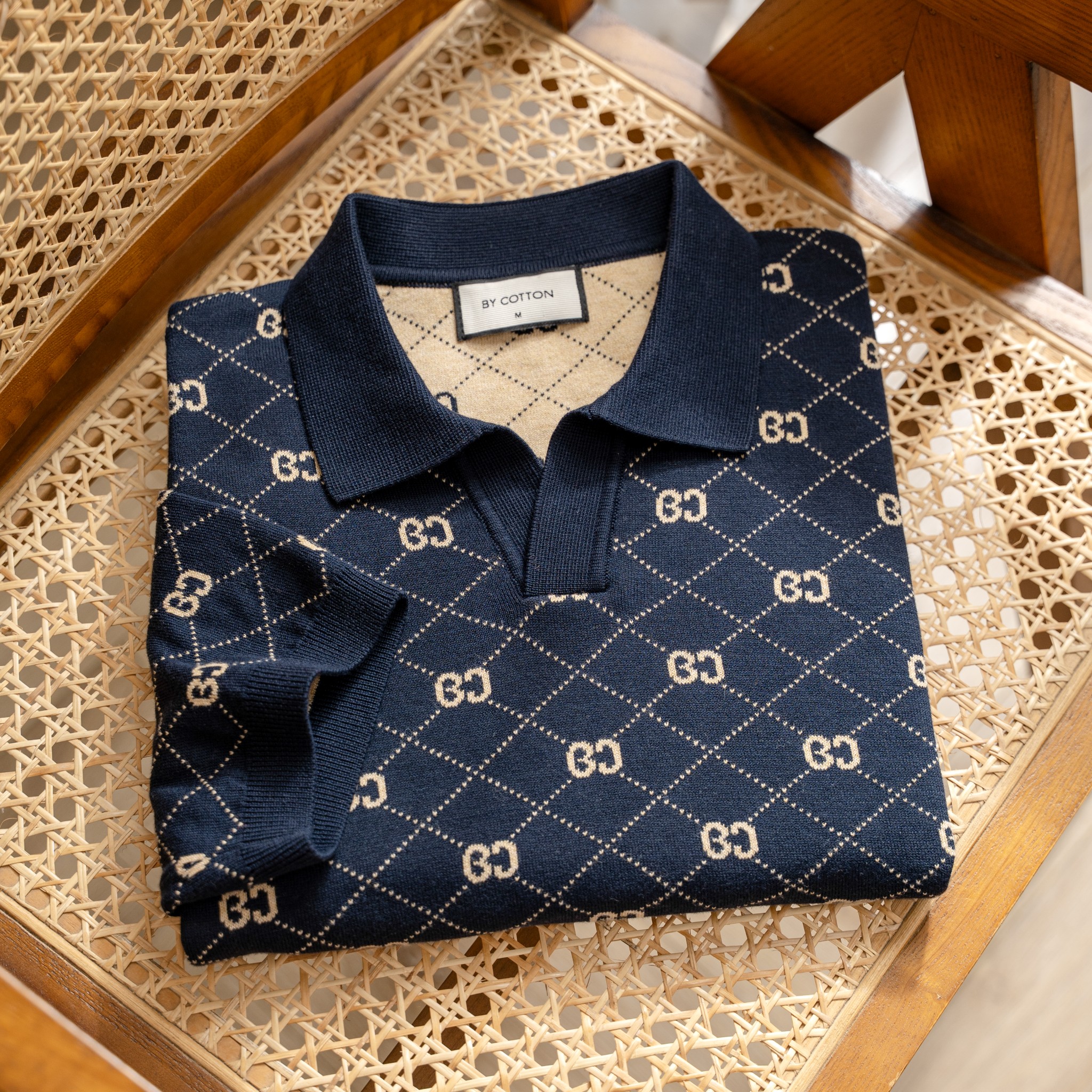 Áo Polo Nam Dệt Kim By Cotton Monogram_thumbnail_6