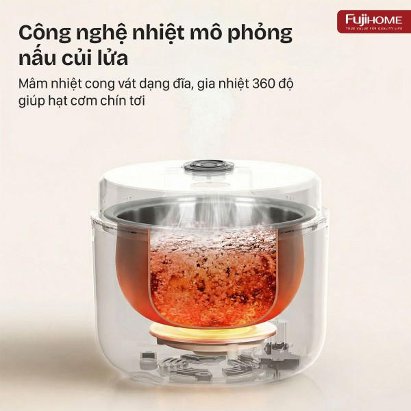 Nồi cơm điện Fujihome Inox LowSugar RC12LS_thumbnail_3