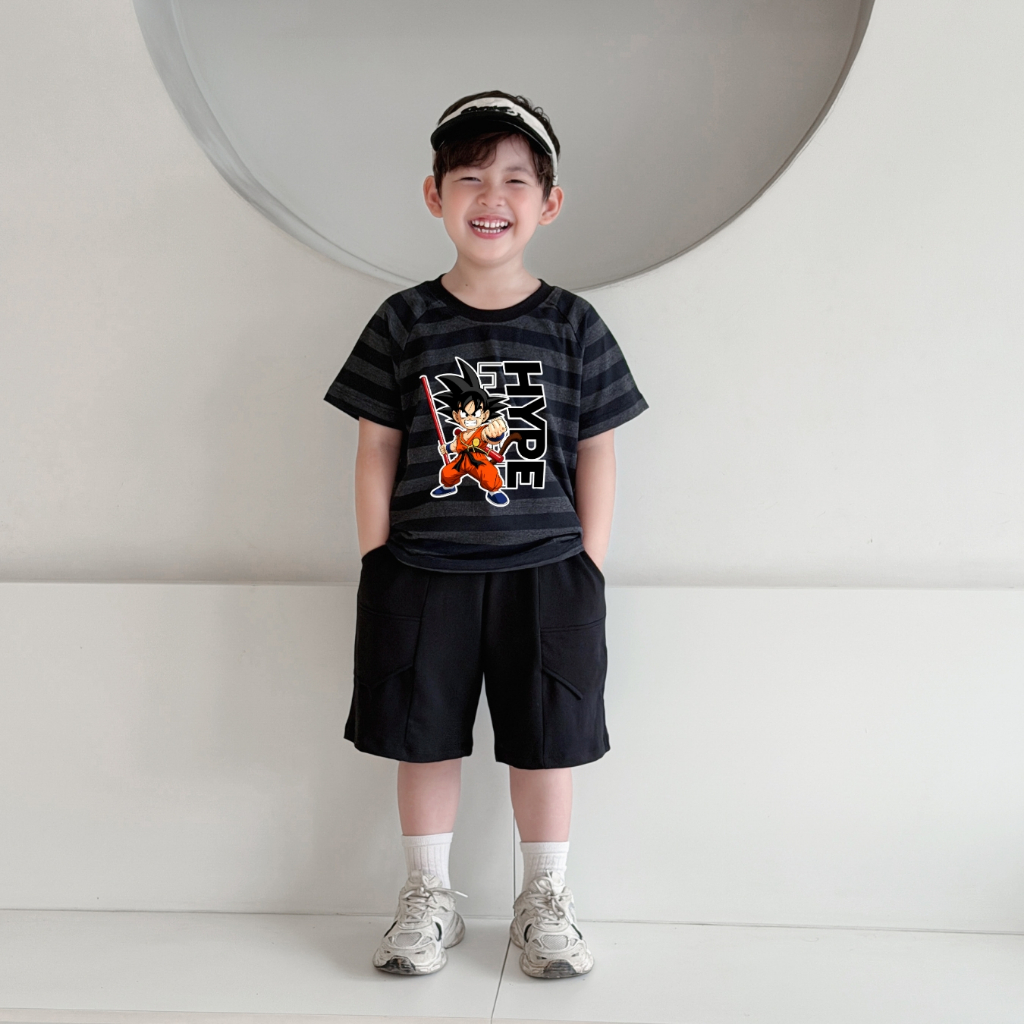Bộ cộc kẻ bé trai hình cậu bé Sogoku - Loza Kids CK684