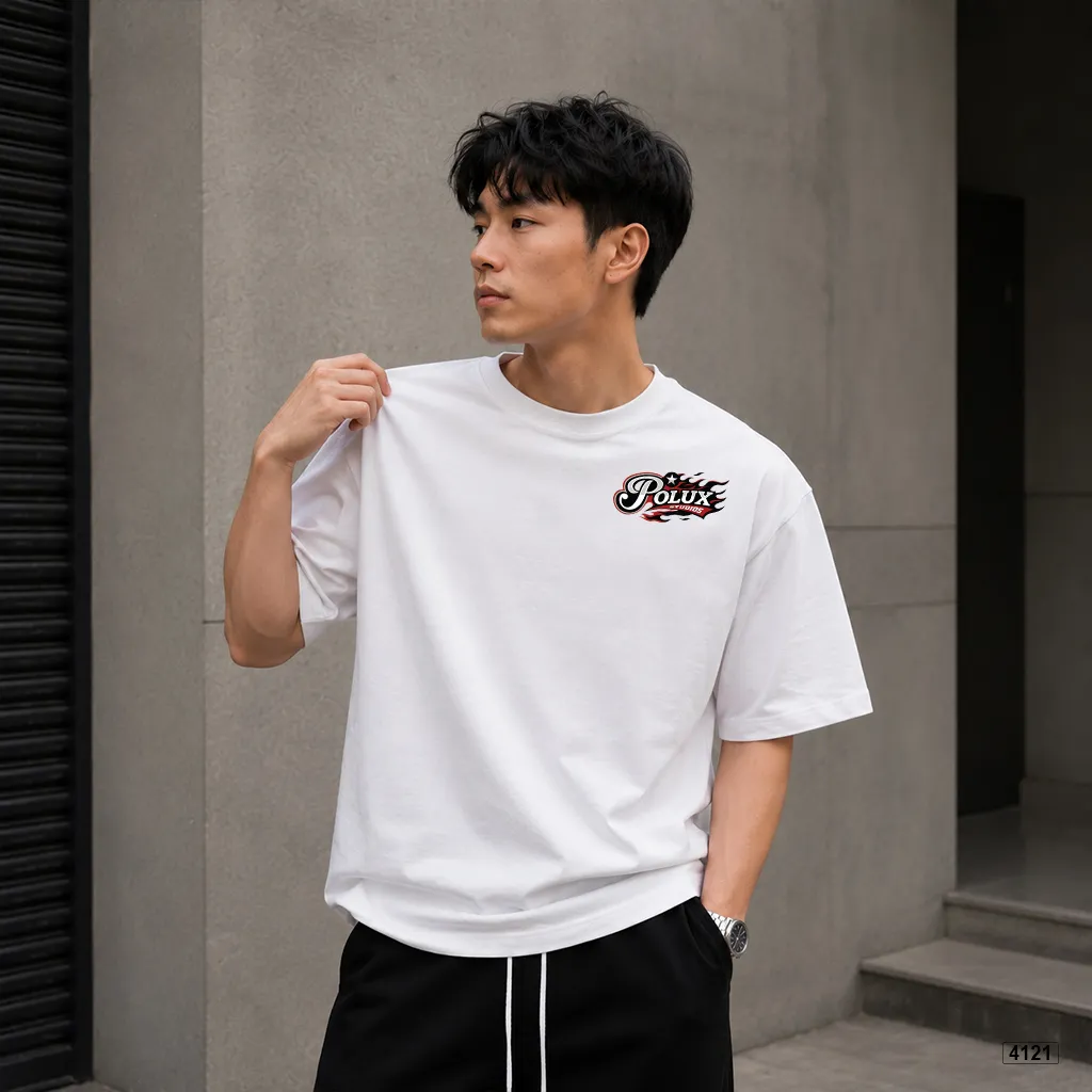 Áo thun nam oversize basic dễ phối Polux 4121_thumbnail_5