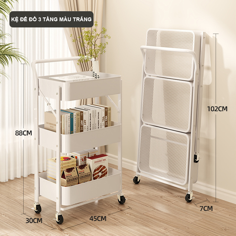 Kệ 3 tầng gấp gọn có bánh xe_thumbnail_3
