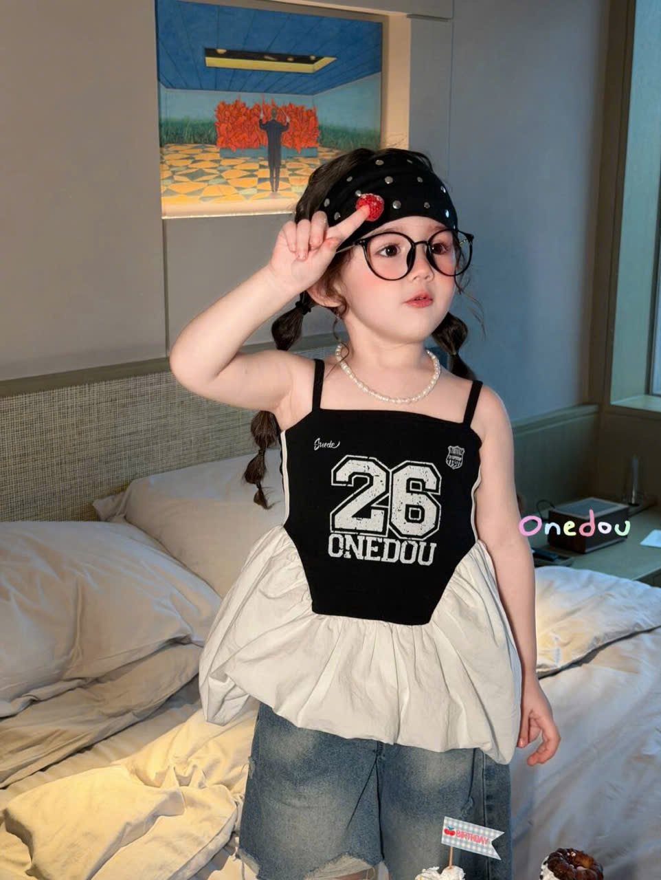 OD15 - Áo 2 dây thể thao viền bèo hãng One Dou