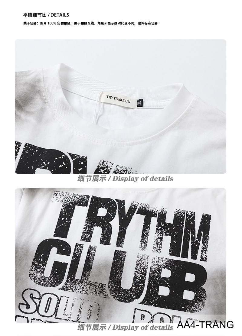 AA4 - Áo thun nam phong cách streetwear Mỹ, cổ tròn tay ngắn, chất cotton , họa tiết chữ nổi bật, form rộng rãi_thumbnail_11