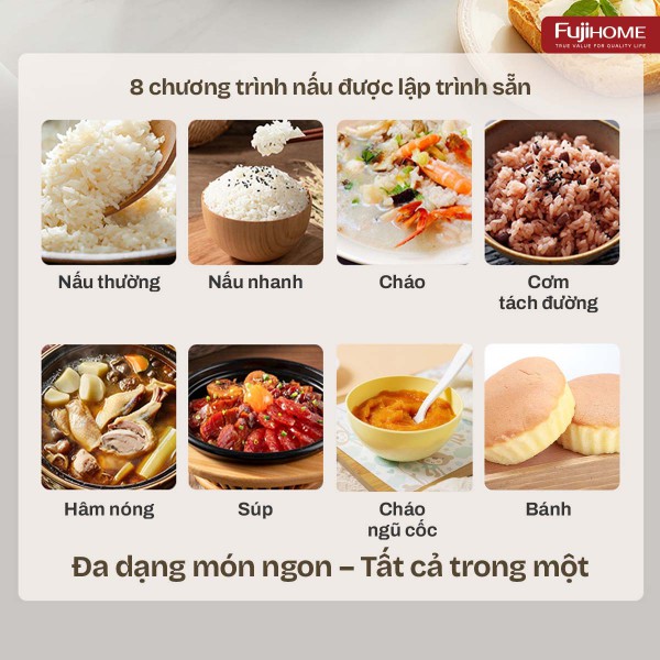 Nồi cơm điện Fujihome Inox LowSugar RC10BLS_thumbnail_7