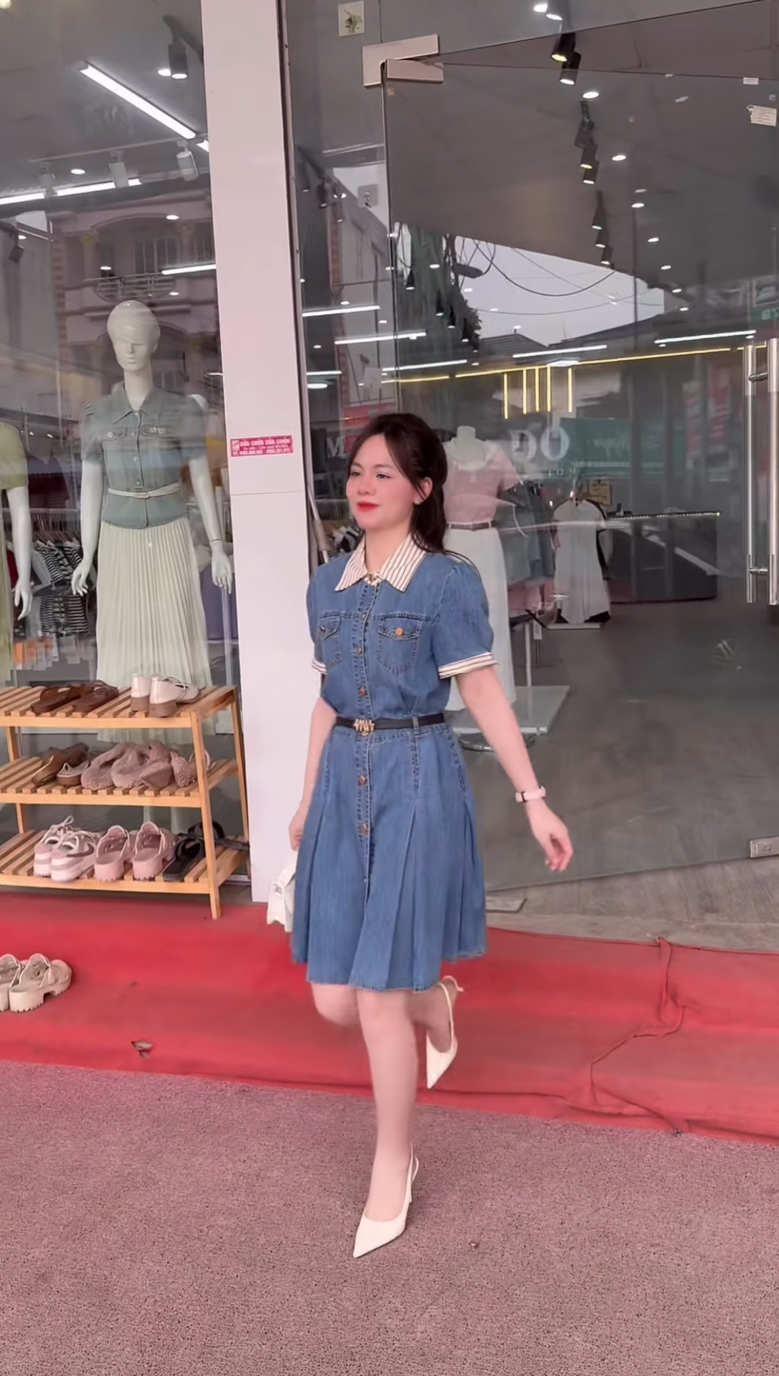 Váy denim phối 678